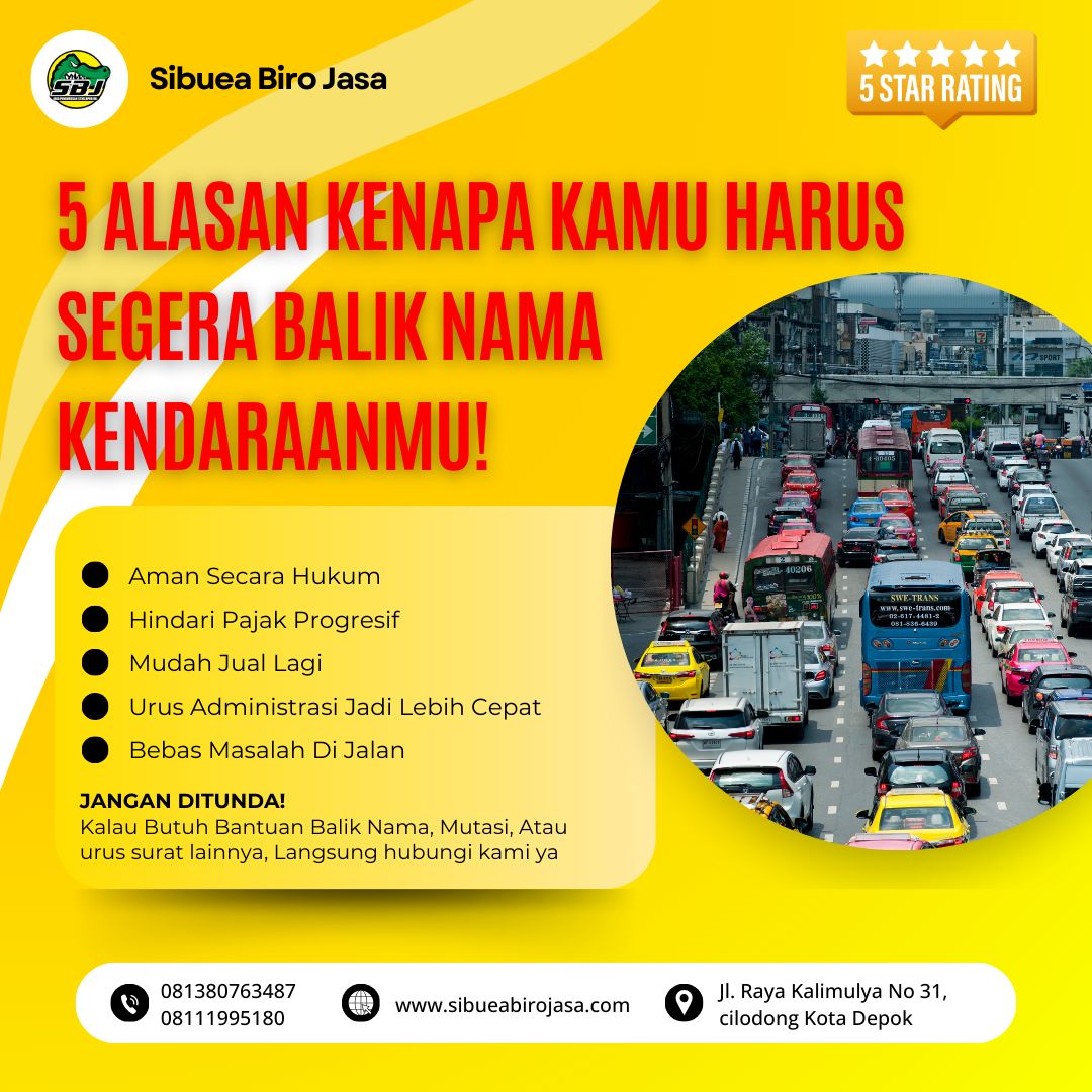 5 Alasan Kenapa Kamu Harus Segera Balik Nama Kendaraanmu
