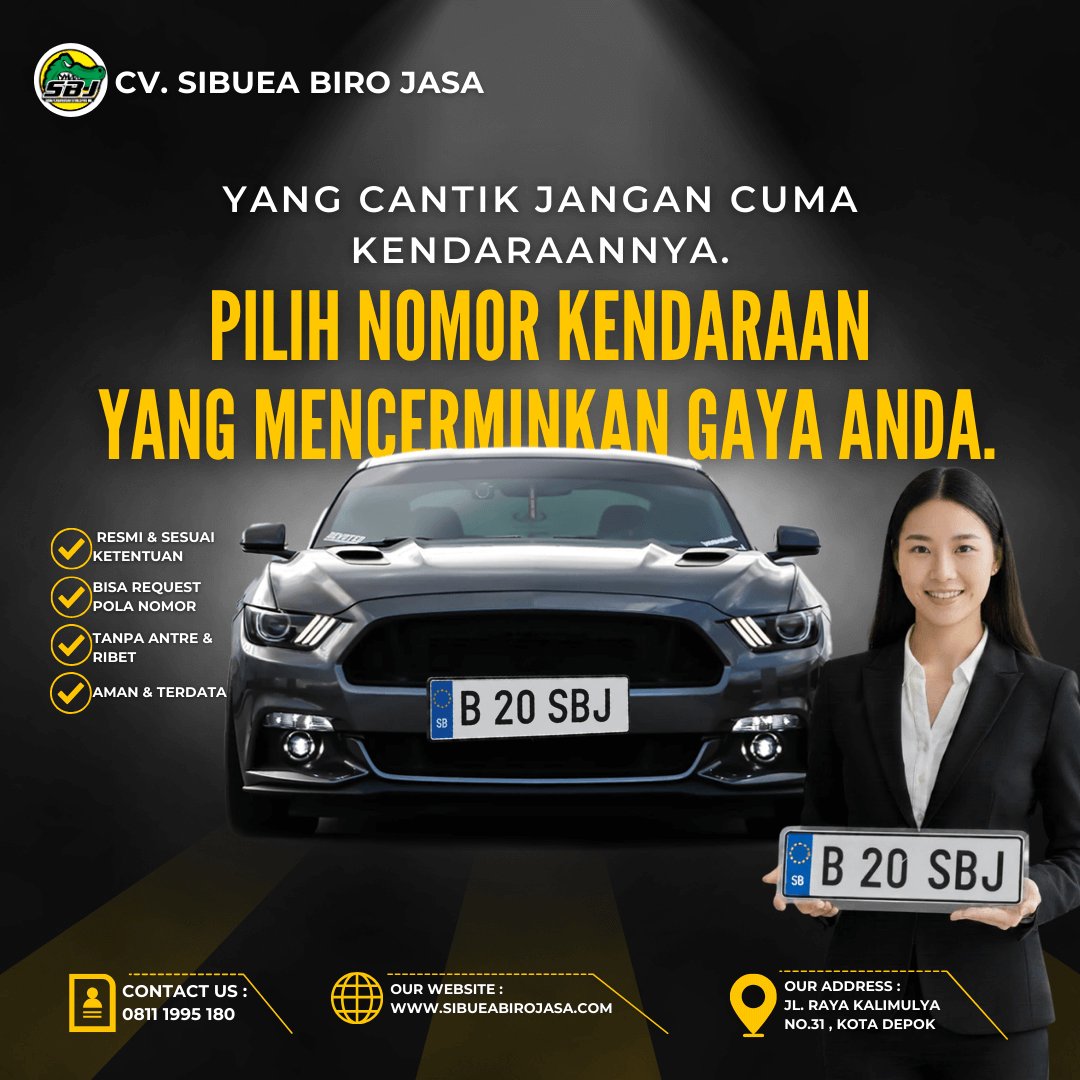 Nomor Kendaraaan Bukan Sekedar Angka, Tapi Cerminan Gaya Anda.