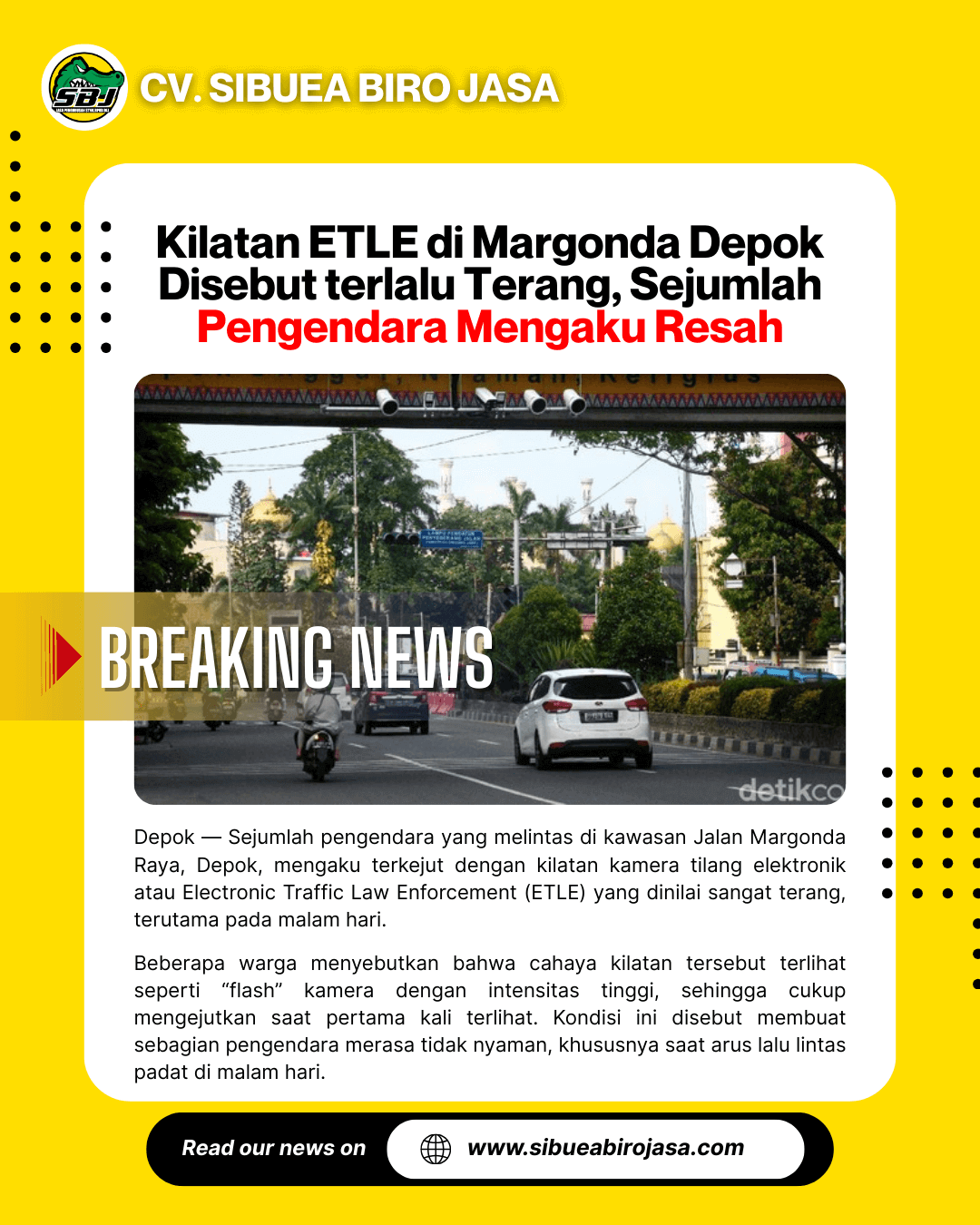 Kilatan ETLE di Margonda Depok Disebut Terang, Sejumlah Pengendara Mengaku Resah