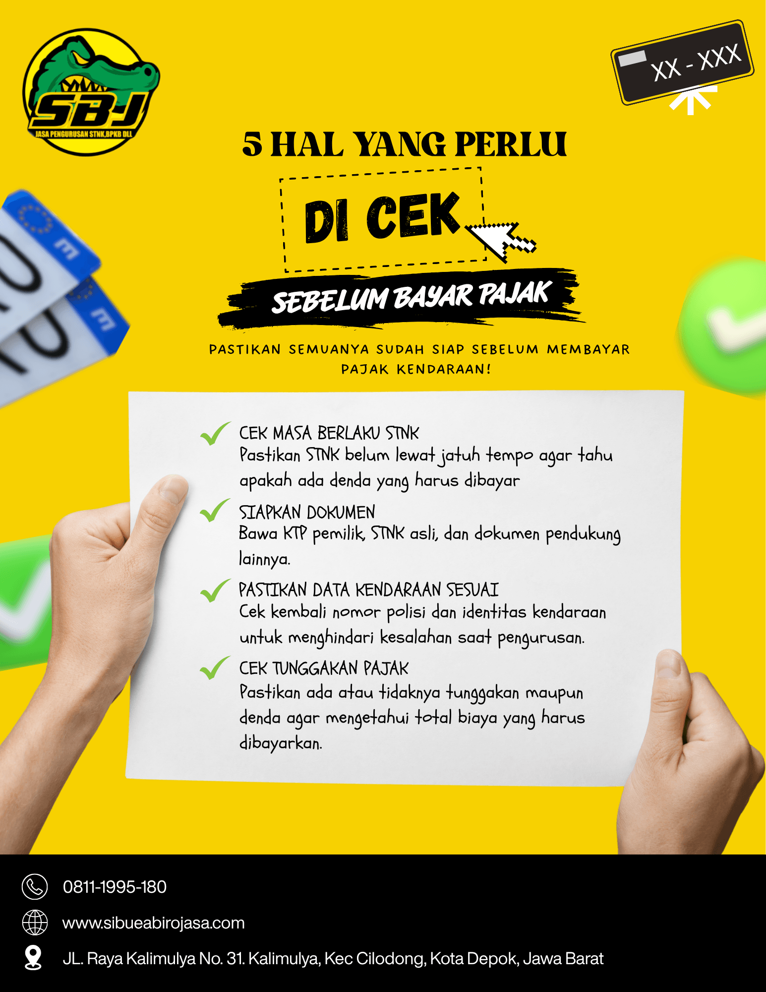 5 Hal yang Perlu Dicek Sebelum Bayar Pajak Kendaraan