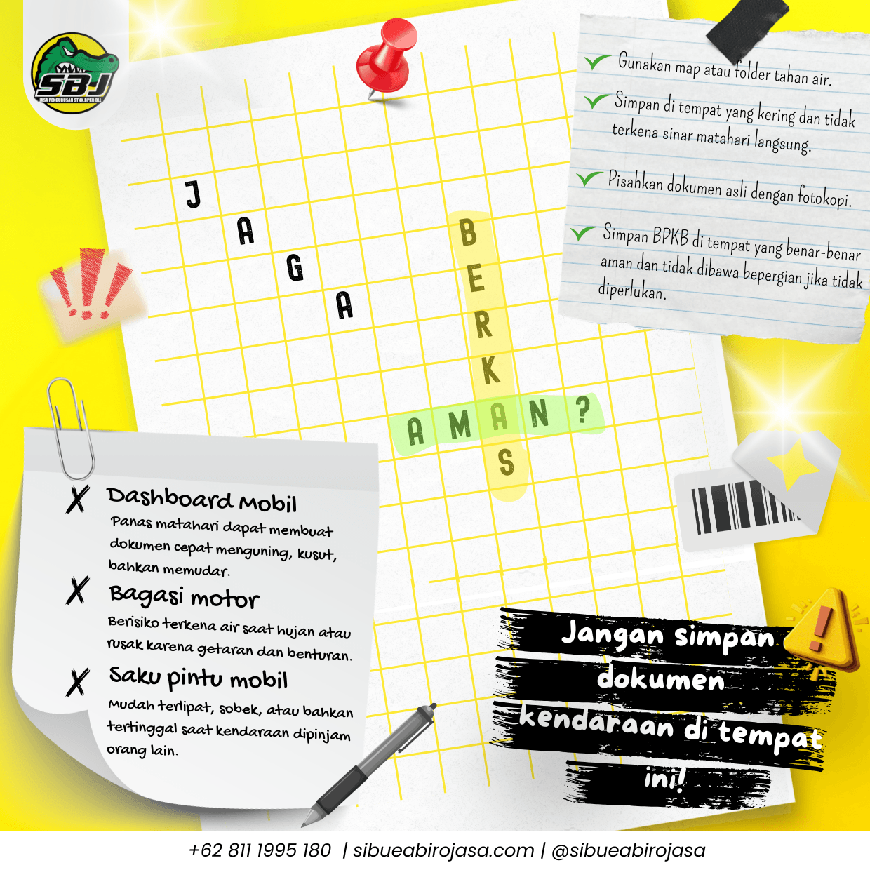 Jangan Simpan Dokumen Kendaraan di Tempat Ini!