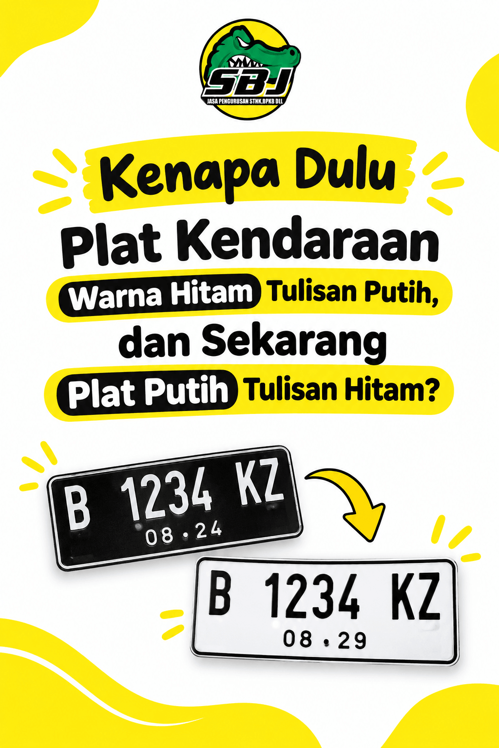 Kenapa Dulu Plat Kendaraan Warna Hitam Tulisan Putih, dan Sekarang Plat Putih Tulisan Hitam?