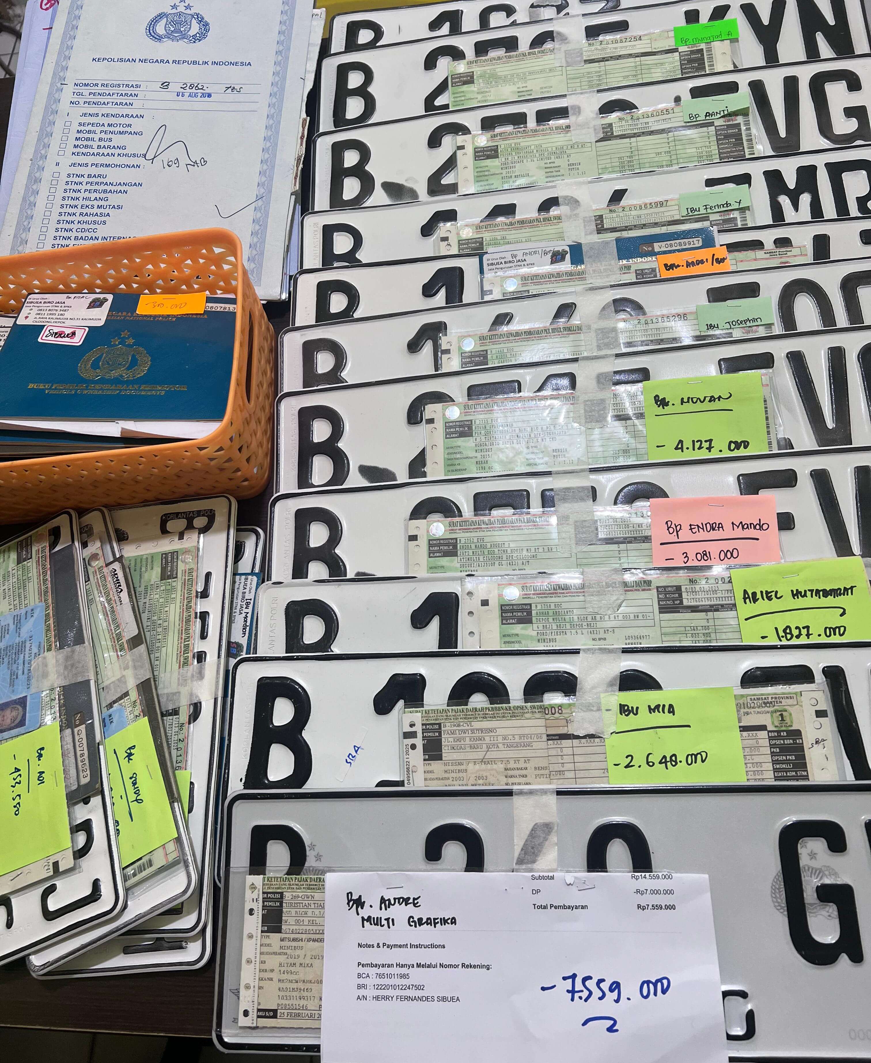 Pengurusan Surat Tanda  Nomor  Kendaran Hilang