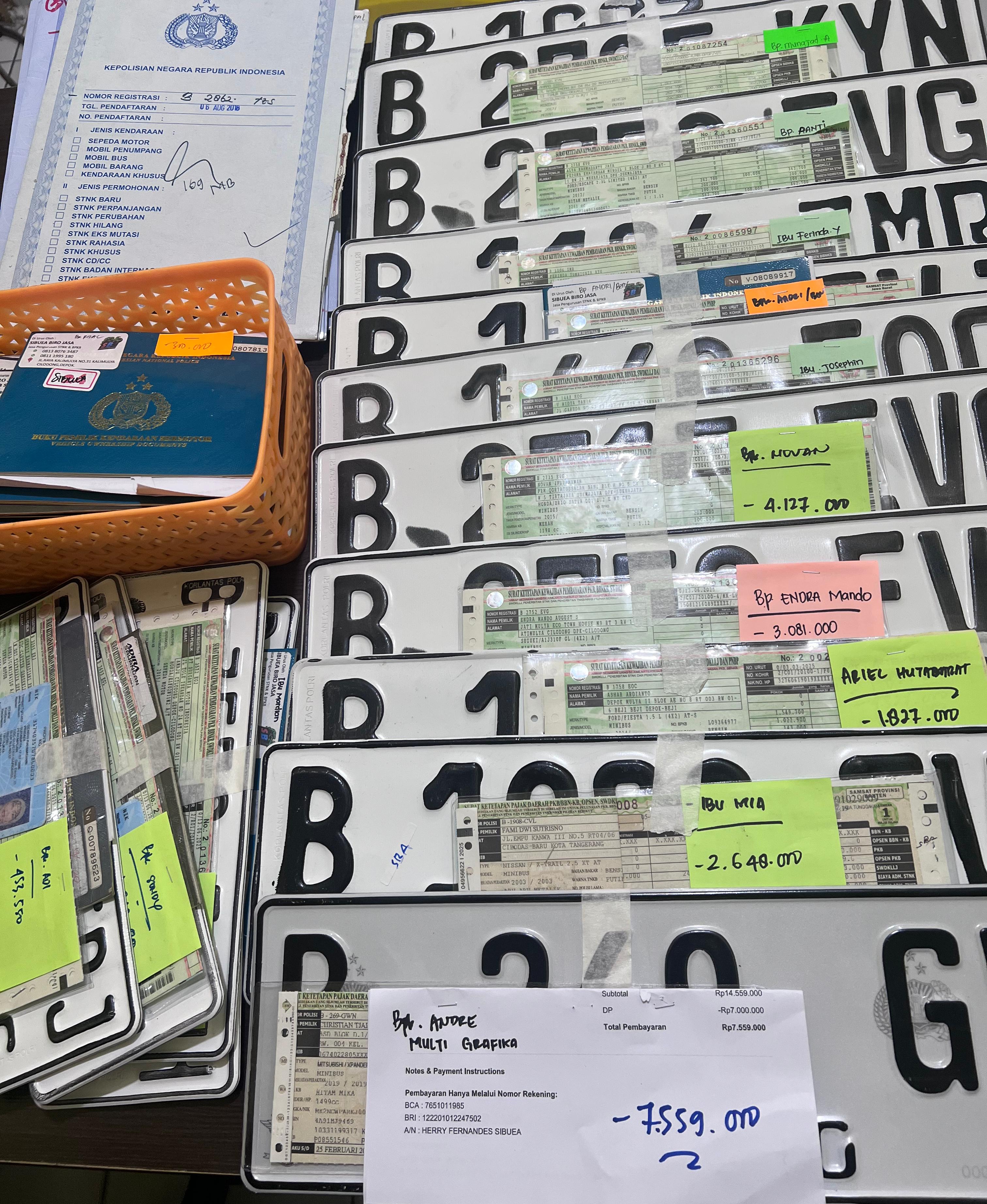 Balik Nama Surat Kendaraan 1 Samsat